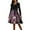 Dark Purple, variant on Christmas Dresses for Women Women's Fashion Round Casual Slim Fit Christmas Print Large Swing Long Sleeve Dress with V Neck for Holiday Party,Black,L