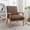 Light Brown + Microfiber, variant on 25.38'' Wide Classic Mid-Century Modern Arm Chair, Dark Brown, Solid Wood Frame with Leather-Look Microfiber Upholstery, Comfortable Foam Cushioning for Living Room,Light Camel