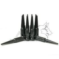 32Pc Black Spline Spike Lug Nuts 9/16-18 For 1994-2011 Dodge Ram 2500 3500