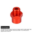 thumbnail image 4 of Uxcell Wheel Hex Hub Adapter with M4 Threaded Axle,12mm to 17mm for 1/10 RC Car Upgrade 1/8 Tires (Red), 4 of 6