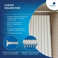 thumbnail image 5 of Croydex Luxury 98 in. Square Shower Curtain Rod with Hooks, 5 of 5
