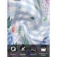 thumbnail image 7 of Watercolor Flowers Cloth Napkins Set of 4 Reusable Dinner Napkins, Spring Floral Butterflies Blue Plaid Cocktail Napkin Washable Table Napkins for Wedding/Holiday Party/Baby Shower 20"x20", 7 of 7