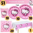 thumbnail image 4 of Decoración de fiesta de cumpleaños de Hello Kitty, globos de aluminio de látex, juego de vajilla de papel, pancarta de fondo para niños, suministros de fiesta para niñas, Juguetes, 4 of 4