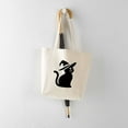 thumbnail image 5 of CafePress - Black Cat With Witch Hat - Unisex Canvas Tote Bag, Beige, 1-Piece, 5 of 7