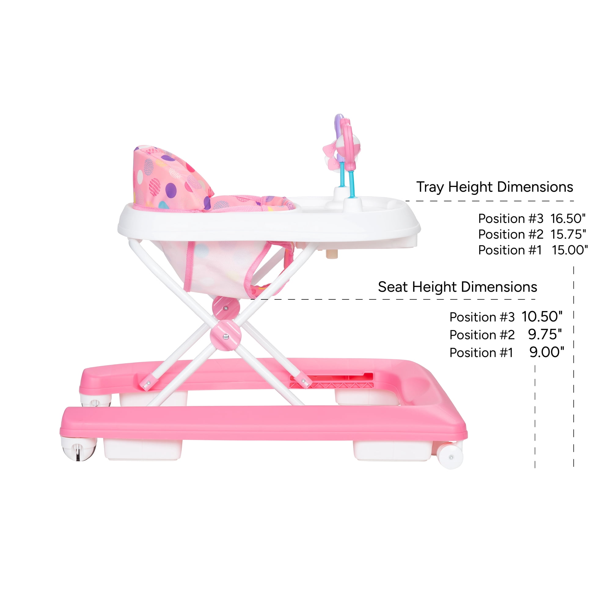 Smart Steps Trend Activity Baby and Toddler Walker, Orbits Rose