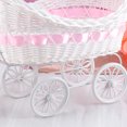 thumbnail image 2 of Triciclos de caña Linaichen, 1 unidad, cesta de flores tejida, mini coche, artículos de decoración para bodas, baby showers, fiestas de cumpleaños (rosa), 2 of 8