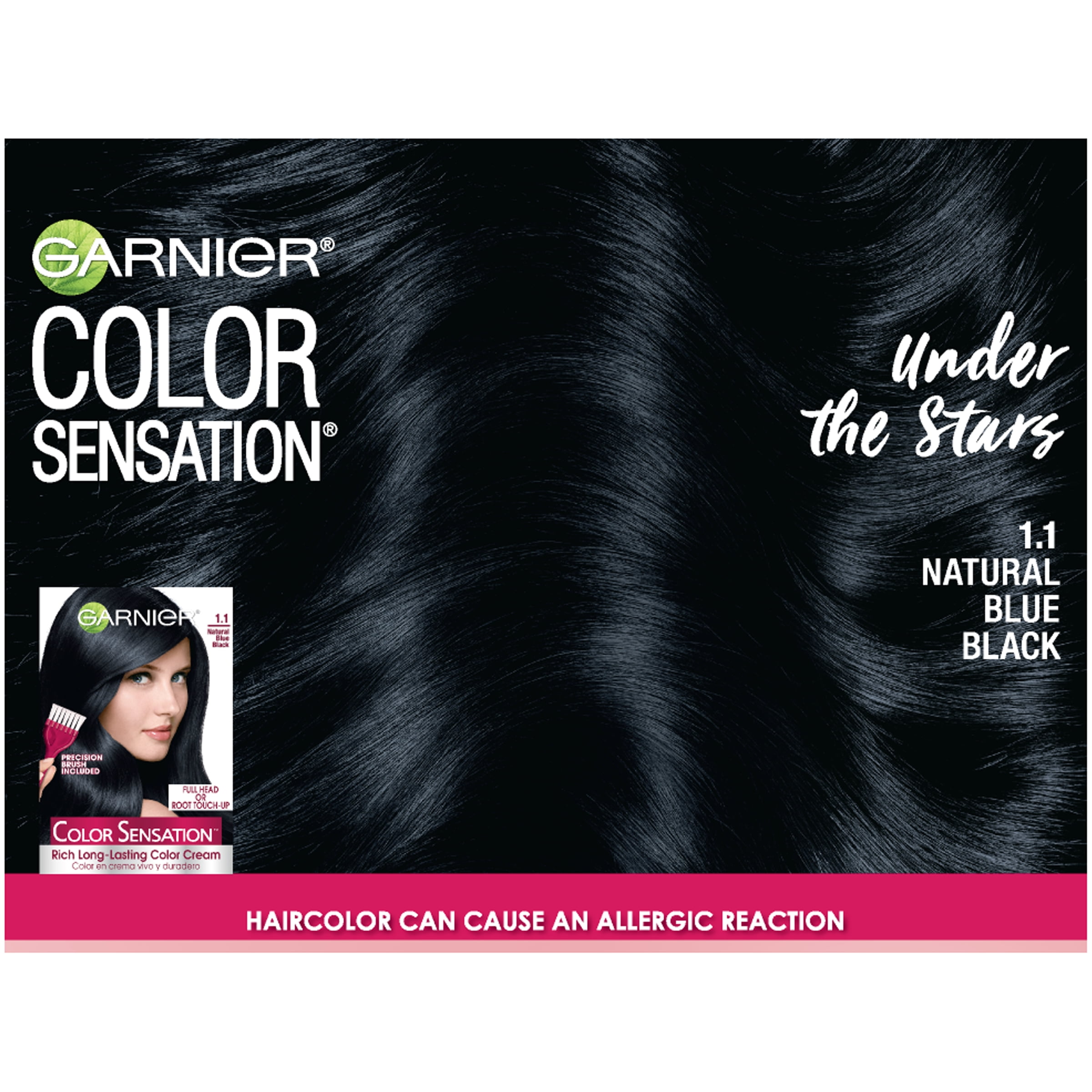 Garnier Color Sensation Hair Color Cream,  Under The Stars Natural Blue  Black 