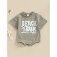 thumbnail image 2 of Gupgi Summer 0-18M Baby Boy Romper, Short Sleeve Crew Neck Letters Print Bodysuit Casual Daily, 2 of 7