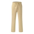 thumbnail image 5 of XINPING Khaki Pants for Men 34x28 Straight Fit Golf Casual Pants Elastic Waistband -Resistant Flat-Front Chino Pant, 5 of 7