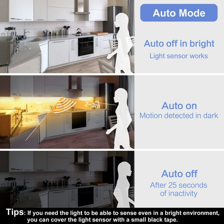 Battery powered under cabinet on sale lighting warm white