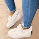 thumbnail image 1 of Zapatos de algodón cálido de invierno para mujer Zapatos de felpa de fondo plano Tmvgtek Oficina Multiescena Multifunción, 1 of 1