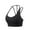 Black, variant on Woman Bras With String Quick Dry Shockproof Running Fitness Large Size Underwear Supportive Sports Bras For Women