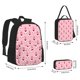 thumbnail image 2 of Disketp Valentine's day gnomes Mochila Estampada de Gran Capacidad con Lonchera y Estuche, Set de 3 Piezas para Estudiantes, 2 of 7