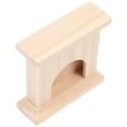 thumbnail image 3 of 1Set Wooden Fireplace Model for Micro Landscape Decor Friends Gift 2.55X2.55X0.86in, 3 of 9