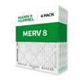thumbnail image 3 of Mann+Hummel 24x24x1 MERV 8 Pleated HVAC AC Furnace Air Filters. 4 Pack. (Exact Size: 23.5 x 23.5 x 0.75 Inches), 3 of 7