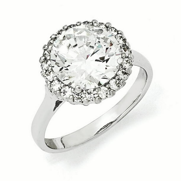 925 Sterling Silver Cubic Zirconia Cz Ring Walmart