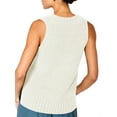 thumbnail image 4 of Sleeveless Women Solid Color V-Neck Knit Vest Sweater, 4 of 5