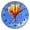 Black, variant on Hot Air Balloon Wall Clock Modern Small Clock Black Hands for Office, Home, Bedroom,School 9.84in