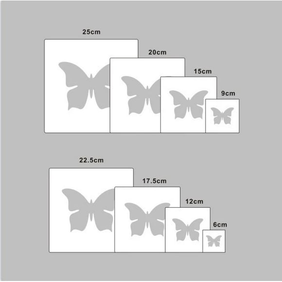 Miangastore 16pcs Butterfly Stencils for Painting on Walls Drawing Templates for Crafts Reusable Craft Templates Decorative Stencil Sheets Projects