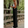 Plus Size Summer 2024 New Pure Color Pocket Suspenders Onepiece Suspenders Pants QZX
