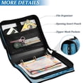 thumbnail image 4 of Circular Folder Package 13.6*3.5*12.4 Inches ,Binder Bag，Binder Organizer，Zipper Binder，3 Ring Binder ,Suitable for Work Beautiful Blue Marble, 4 of 8