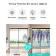 thumbnail image 4 of Window Privacy Film Purple Eucalyptus Stained Glass Window Film Decorative Sun Block Window Cover Oil Painting Spring Botanical Window Clings Static Adhesive Sticker for Bathroom 35.4"x78.7", 4 of 7
