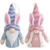 2PC Easter Bunny Faceless Gnome Decorative Doll Pendant Dwarf Decoration