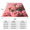 thumbnail image 3 of Bixox Fleece Blanket Delicate Pink Carnations A Pattern Super Soft Double-Sided Microfiber Flannel Blanket for Sofa, Bed, Couch,Suitable for All Seasons - 80"x60", 3 of 5