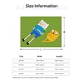 thumbnail image 5 of Adventure Time Finn Jake Dog Flannel Blanket Cozy Ultra-Soft Micro Throw Blanket For Bed Sofa Couch Car Office Camping Travel All Season Fleece Blanket 80"x60", 5 of 8