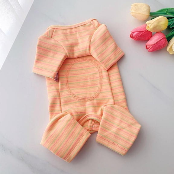 Dog Pajamas for Small Medium Large Dogs, Soft Stretch Breathable Pet Pjs, Lightweight Pet Clothes for Boy Girl Dogs & Cats(XL,Saffron)