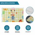 thumbnail image 6 of Spring Easter Placemats Set of 4, Yellow Plaid Bunny Colorful Eggs Floral Placemats for Dining Table, Place Mats for Kitchen Tabletop, Waterproof Wipeable Dining Table Mats Set, 6 of 9