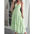 thumbnail image 6 of Women'S Shalterneck Maxi Dress Summer Sleeveless Dress Casual Boho Backless Flowy Long Dresses Green L, 6 of 8