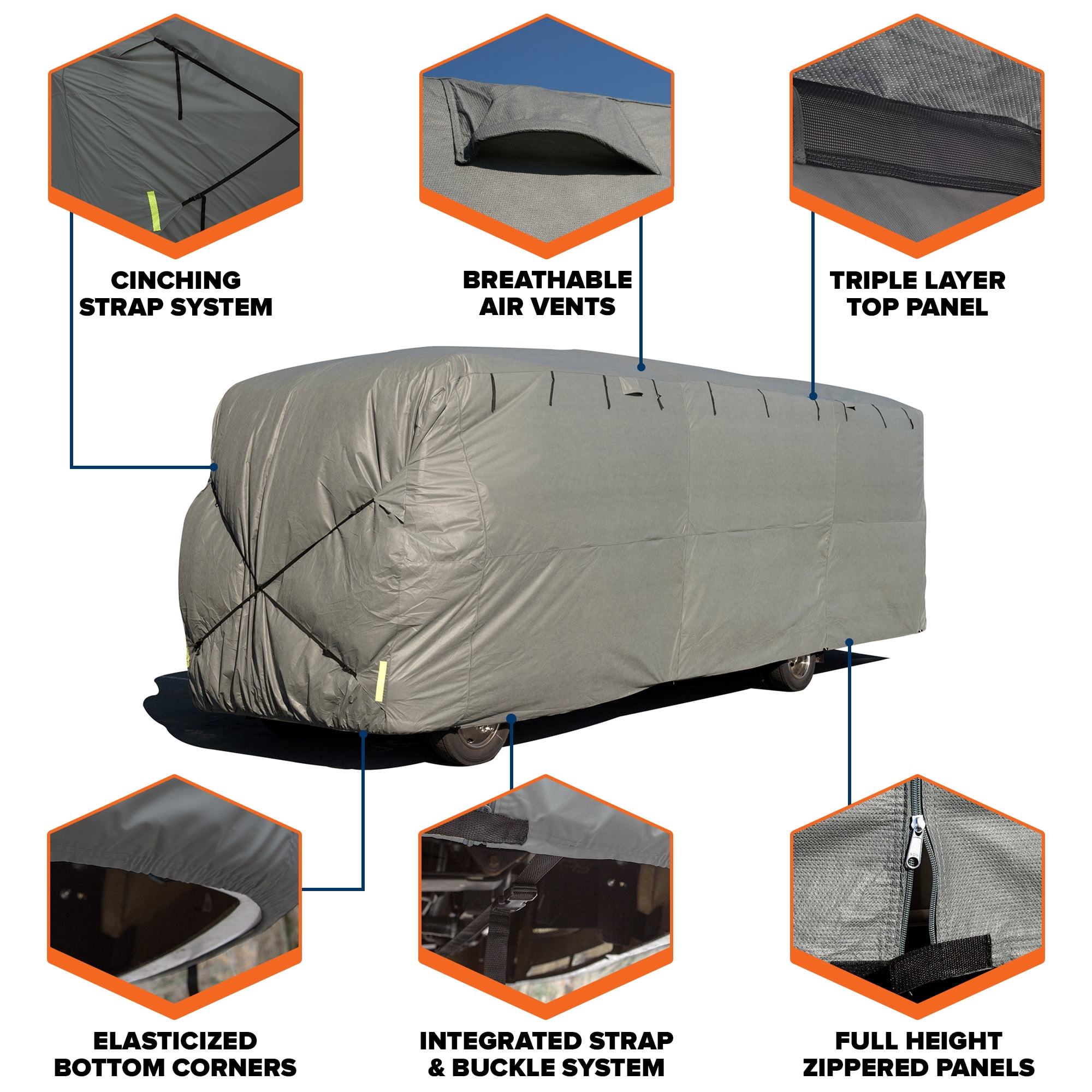 Budge Standard Class A RV Cover, Basic Outdoor Protection for RVs, Multiple Sizes