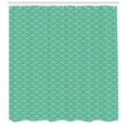 thumbnail image 3 of Ambesonne Modern Shower Curtain, Wavy Horizontal Lines, 69"Wx75"L, Pale Orange Turquoise, 3 of 3