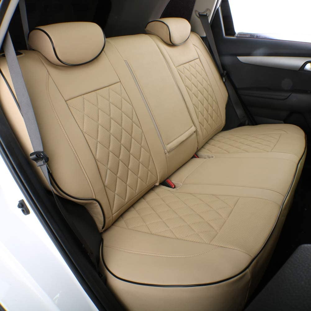EKR Car Seat Covers Sportage Custom Fit Full Set Car Seat Covers for Select KIA  Sportage 2017 2018 2019 2020 2021 2022 - Leatherette (Beige) 