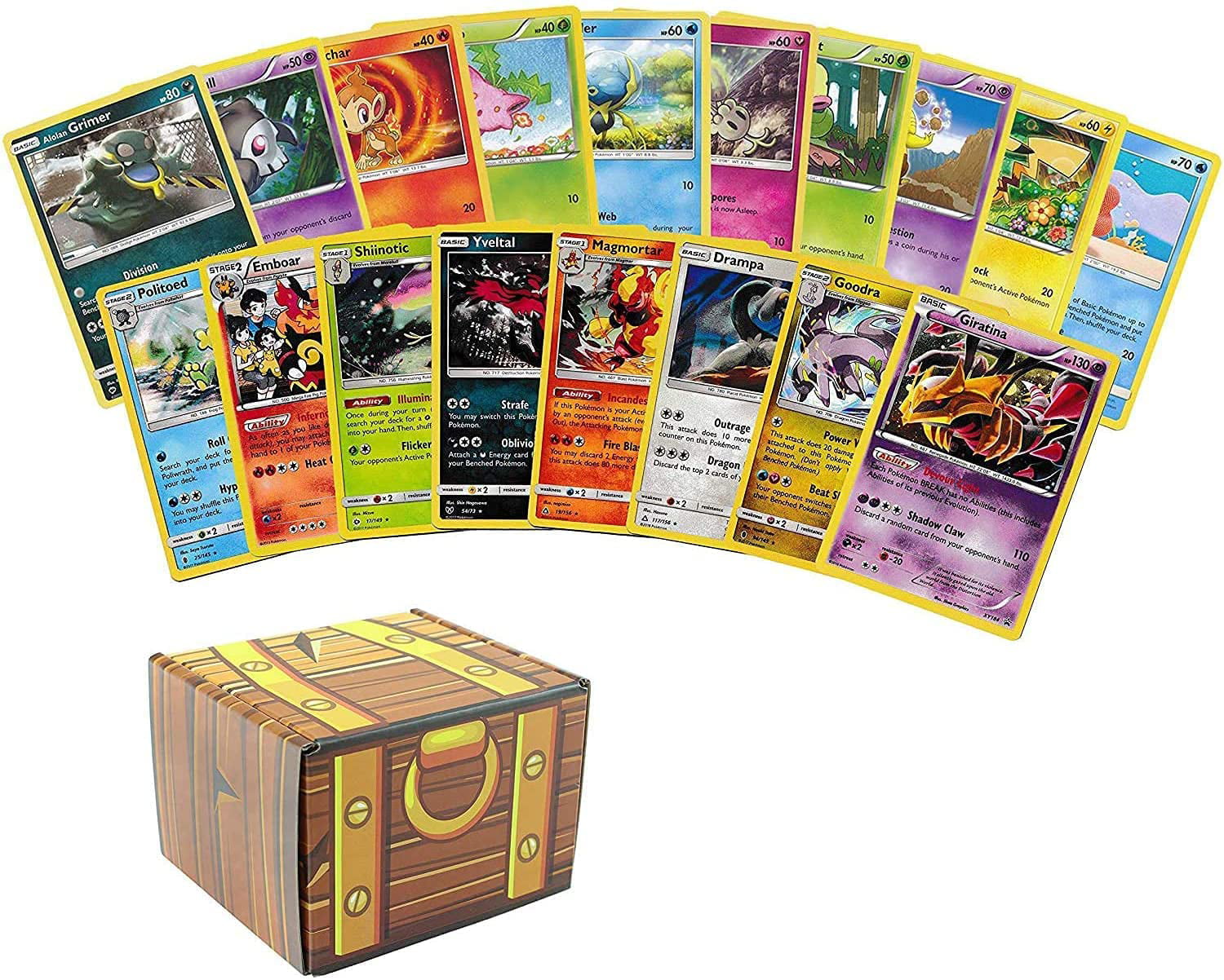 100 Assorted Pokemon Cards Golden Ground Hog 