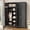 Black Square No Lock, variant on UNICOLY 86“ H Metal Armoire Wardrobe Closet, Large Wardrobe Cabinets with Hanging Rod, White Adult