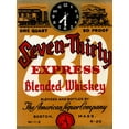 thumbnail image 2 of Vintage Booze Labels 25x32 Gold Ornate Wood Framed with Double Matting Museum Art Print Titled - Seven-Thirty Express Blended Whiskey, 2 of 4