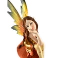 thumbnail image 3 of Ain’t It Nice Fairy Figurine Gold with Clear Wings and Patterned Socks Enjoying Nature Surrounded by Mushrooms Collectible Fairy Statue Fantasy Décor Sculpture, 5.5(L) X 3(W) X 8.75 (H) Inches, 3 of 6