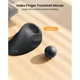 thumbnail image 4 of ProtoArc Wireless Bluetooth Trackball Mouse, EM03 NL Ergonomic Rollerball Mouse Rechargeable Computer Mice, 3 Device Connection, Compatible with PC,, 4 of 7