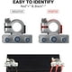 thumbnail image 3 of Conector de terminales de batería, abrazadera superior de batería de ocio de 3 vías de 12 V para coche, furgoneta, caravana, autocaravana (1 par), 3 of 5