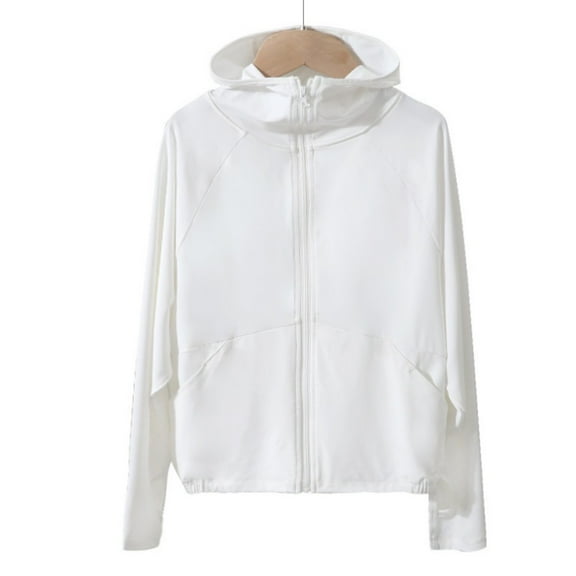 XBASW Kids Teen Zipper Sun Protection Jacket for Boys Girls Hooded Toddler Sun Shirt Solid Color Rash Guard Size 4-15T