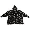 thumbnail image 1 of Ghostface All Over Pattern Black Oversized Hooded Blanket, 1 of 3