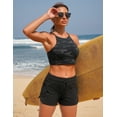 thumbnail image 4 of CRZ YOGA Board Shorts for Women 3'' High Waisted Beach Swimwear Bottoms Bathing Trunks with Liner, 4 of 6