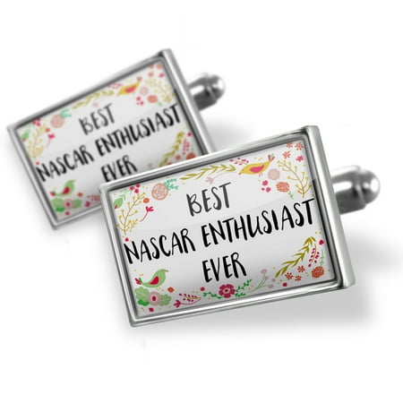 Nascar Border - Cufflinks Happy Floral Border Nascar Enthusiast - NEONBLOND