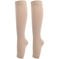thumbnail image 2 of Calcetines de venas de elasticidad Tubo medio Cirugía varicosa Calcetines de compresión con reducción secuencial(Tubo medio de tres niveles con punta abierta (color de piel) S), 2 of 14