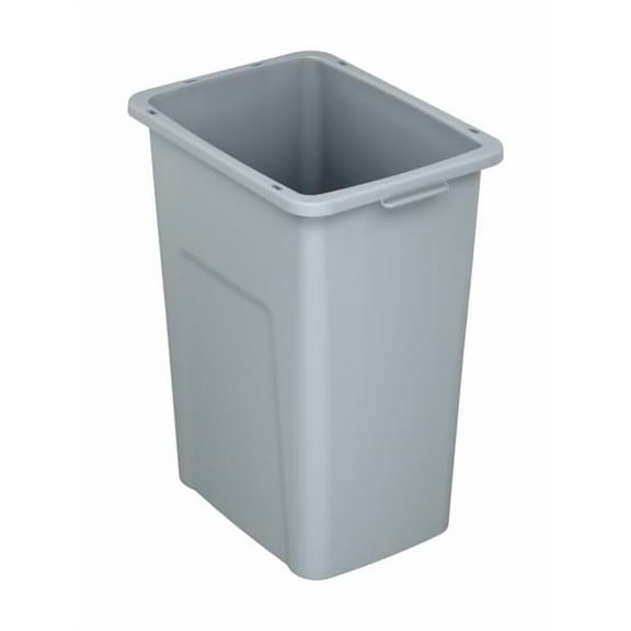 Sturdy Essentials Waste Wise 28 Gallon Grey HDPE Trash Can Compatible with all Waste Wise Lids and Signs - (28 Gallon, 8 Pack)