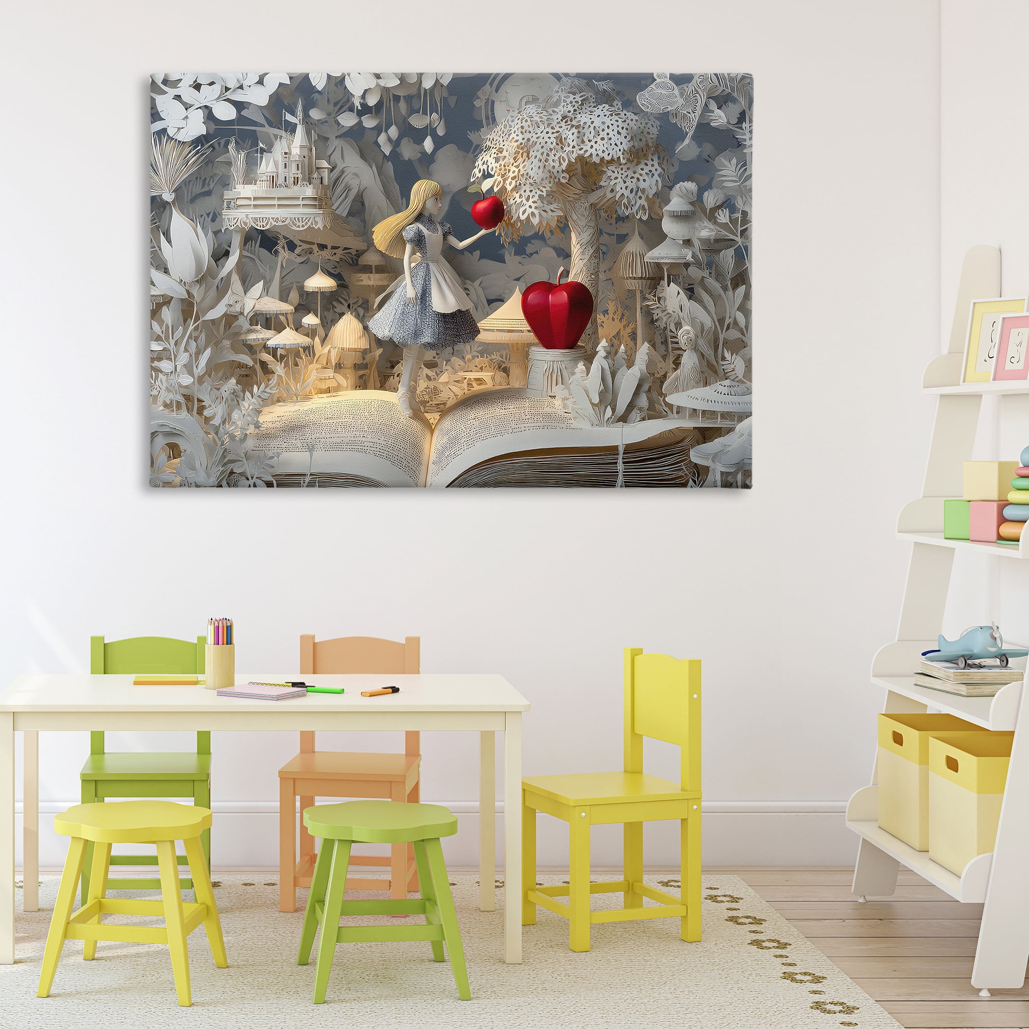 Stupell Industries Fairytale Scene Papercraft Canvas Wall Art, design by The Wands Want