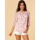 thumbnail image 2 of BluCasual De GaCon Estampado Floral De Man3/4 Con Volantes PaMujer RonaranM, 2 of 6