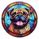 thumbnail image 1 of Cuadros Decorativos Pintura de diamante 5D DIY Kit de perro de vidrieras de taladro redondo completo Decoración para el hogar (B6919) Wdftyju  embutido en tela, 1 of 7